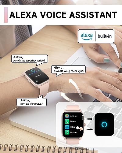 Women's VIP Smart Watch with Alexa, Fitness Tracker, Pink