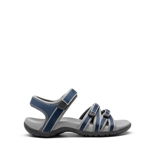 VIP Hiking Sandal with Adjustable Strap, Size 7, Navy