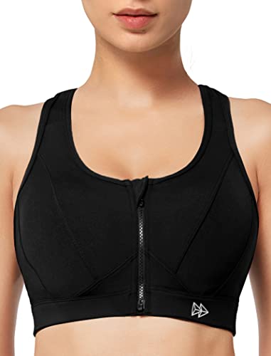 Yvette Zip Front Sports Bra - High Impact VIP Fitness
