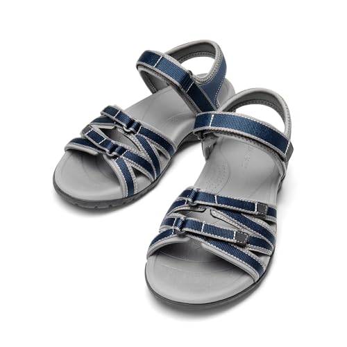 VIP Hiking Sandal with Adjustable Strap, Size 7, Navy