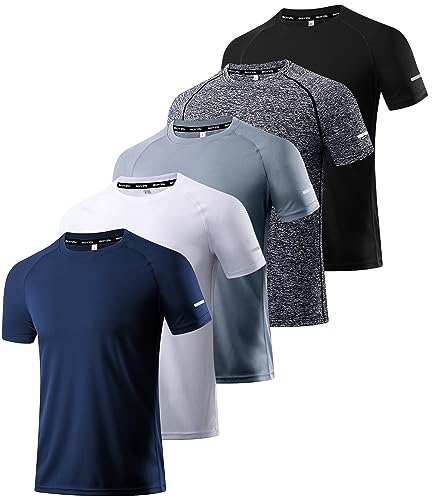 Boyzn 5-Pack Men's Workout Shirts - Fitness Activewear
