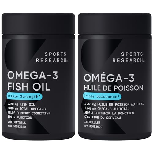Triple Strength Omega 3 Fish Oil Capsules 180ct