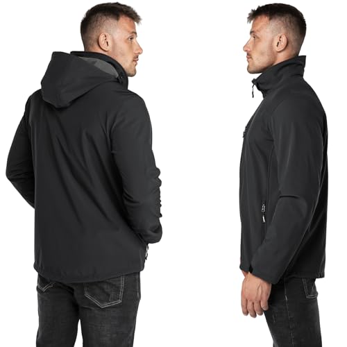 Men's Softshell Jacket with Hood for Winter Hiking
