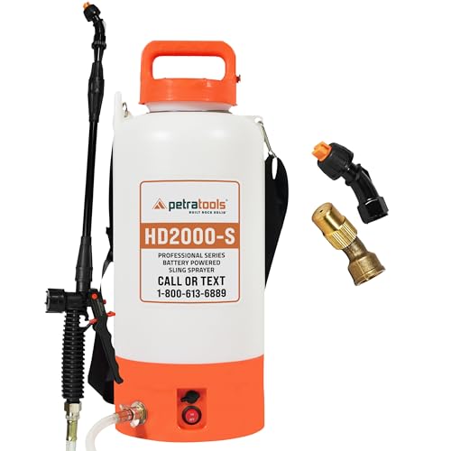 PetraTools 2 Gallon Battery Powered Garden Sprayer