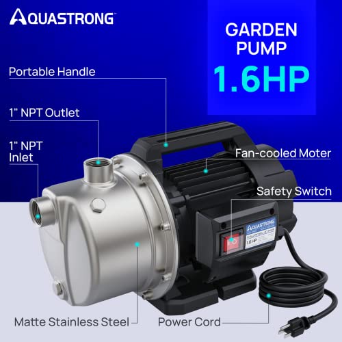 VIP Aquastrong 1.6HP Stainless Steel Garden Pump
