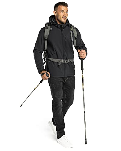 Men's Softshell Jacket with Hood for Winter Hiking