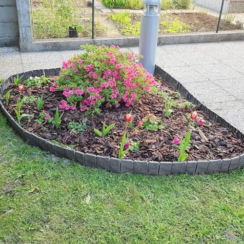 VIP Garden Edging Border Set, Gray Stone Effect