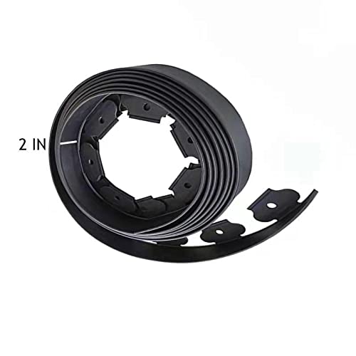 40ft Black Garden Landscape Edging with Spikes - 2