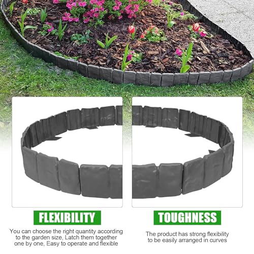 Stone Effect Plastic Garden Edging Border, No Dig