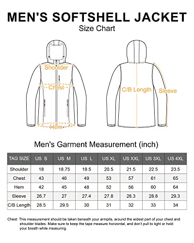 Men's Softshell Jacket with Hood for Winter Hiking