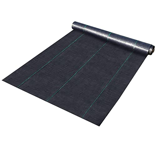 Premium Woven Weed Barrier, 6 x 250 ft, Black