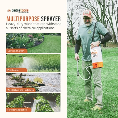 PetraTools 2 Gallon Battery Powered Garden Sprayer