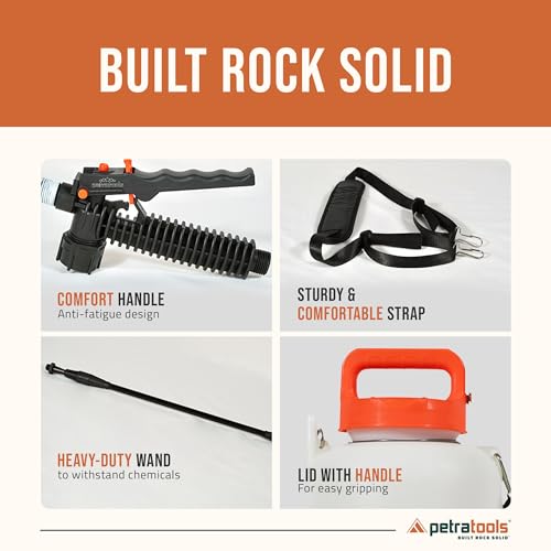 PetraTools 2 Gallon Battery Powered Garden Sprayer