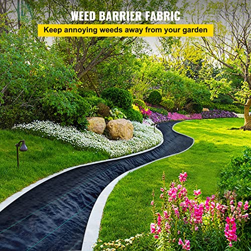 Premium Woven Weed Barrier, 6 x 250 ft, Black