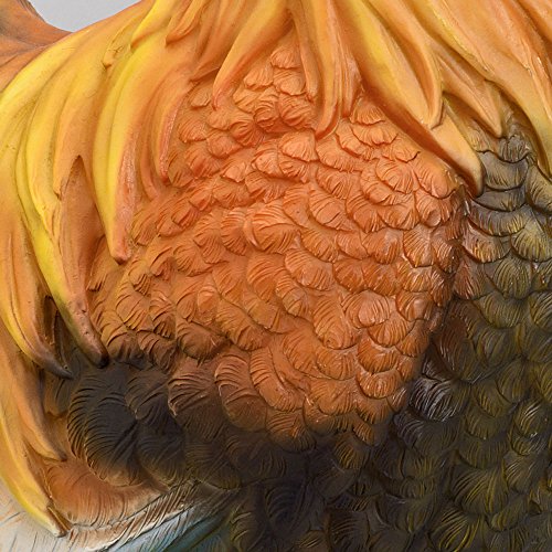 Life-Size Rooster Statue - Realistically Painted Farm Collectable