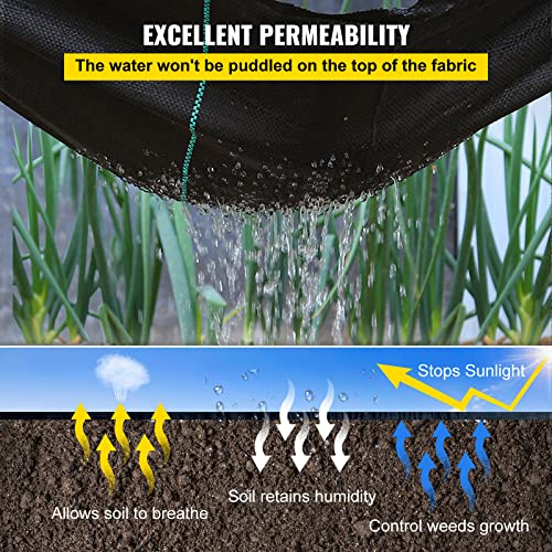 Premium Woven Weed Barrier, 6 x 250 ft, Black
