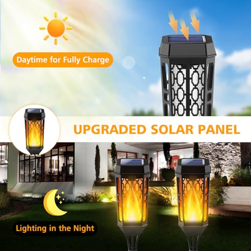 VIP Solar Torch Flame Lights for Outdoor Decorations