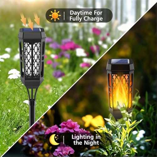 VIP Solar Torch Flame Lights for Outdoor Decorations
