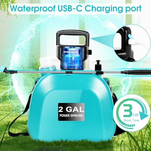 VIP Electric Garden Sprayer, Battery Powered, 2 Gallon