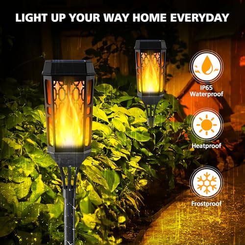 VIP Solar Torch Flame Lights for Outdoor Decorations