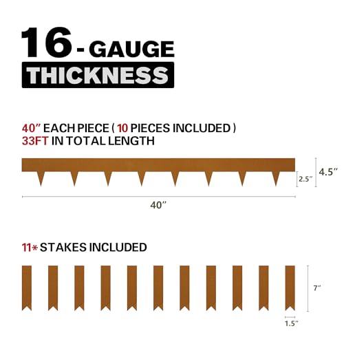 Rustic Steel Edging Strips for Garden VIPs