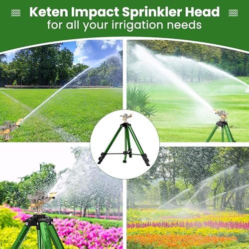 Keten Impact Sprinkler 2 Pack for Lawn/Yard/Garden