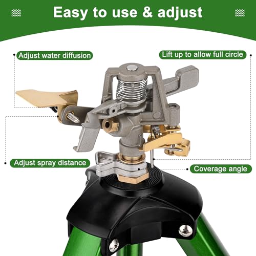 Keten Impact Sprinkler 2 Pack for Lawn/Yard/Garden