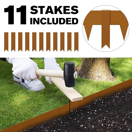 Rustic Steel Edging Strips for Garden VIPs