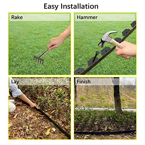 33ft Flexible Lawn Edging Border Kit with 30 Pegs