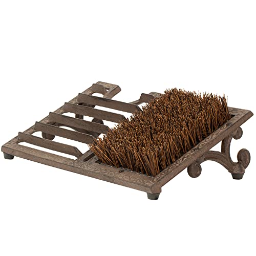 MyGift Rustic Cast Iron Shoe Scrubber for Outdoors