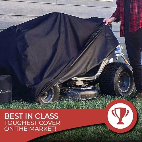 Universal Fit Heavy-Duty Lawn Tractor Cover, 600D VIP