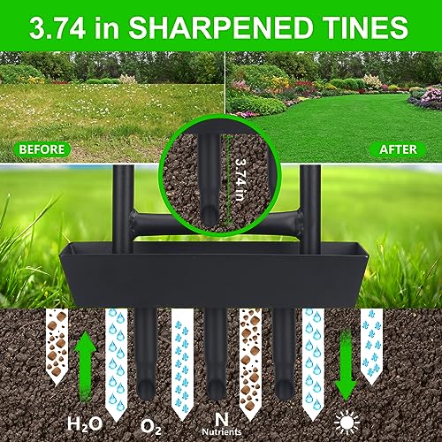 VIP Lawn Aerator with Soil Core Storage Tray