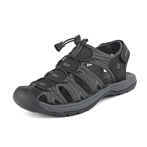 Men's VIP Adventure Outdoor Sandals, Size 11, Black/Grey