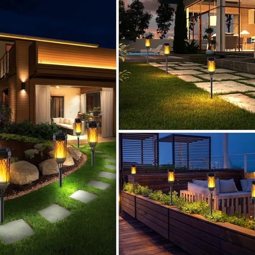 VIP Solar Torch Flame Lights for Outdoor Decorations