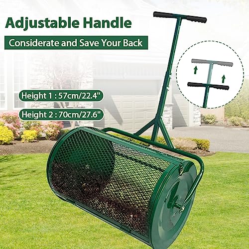 VIP Carivia Garden Peat Moss Roller with Adjustable Handle