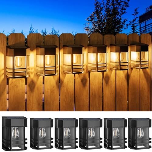 6 Pack Solar Fence Lights for VIP Outdoor Parties