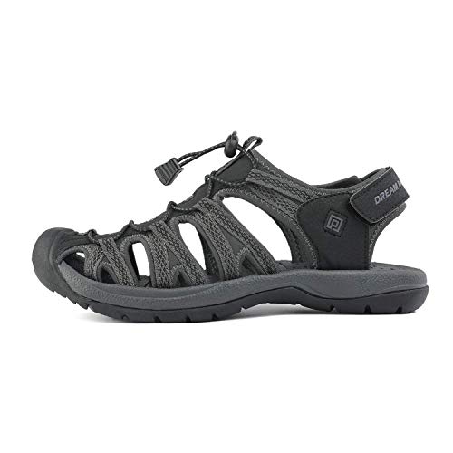 Men's VIP Adventure Outdoor Sandals, Size 11, Black/Grey
