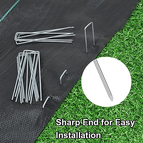 CEWOR Landscape Staples 500 Pack Galvanized Garden Stakes