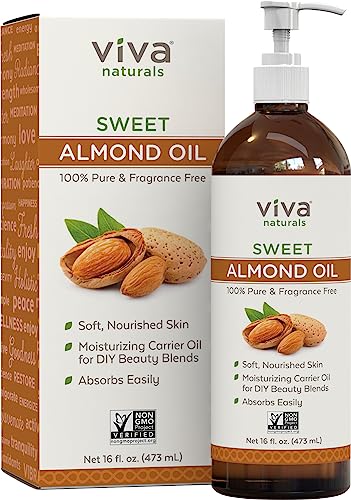 Pure Sweet Almond Oil for Hair and Skin Beauty