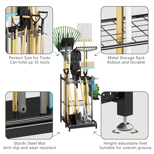 VIP Garden Tool Holder Stand Organizer for Garage