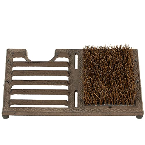 MyGift Rustic Cast Iron Shoe Scrubber for Outdoors