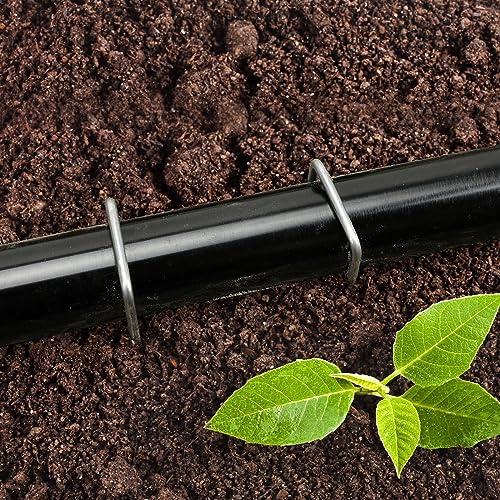 CEWOR Landscape Staples 500 Pack Galvanized Garden Stakes