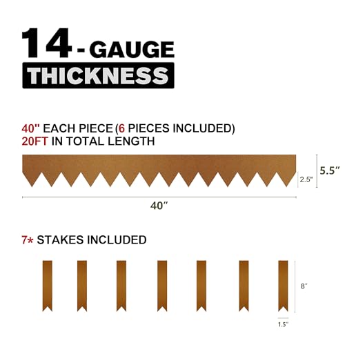 VIP Metal Landscape Edging for Garden Lawns- 6-Pack