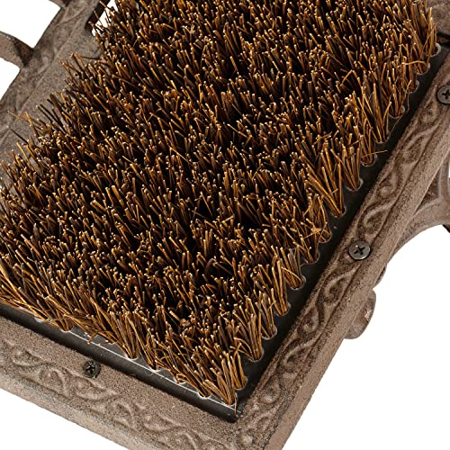 MyGift Rustic Cast Iron Shoe Scrubber for Outdoors
