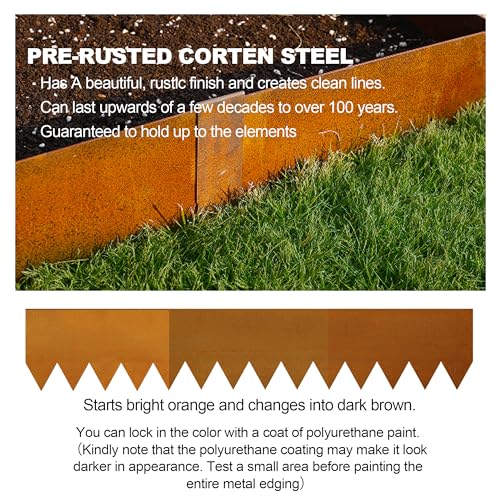 VIP Metal Landscape Edging for Garden Lawns- 6-Pack