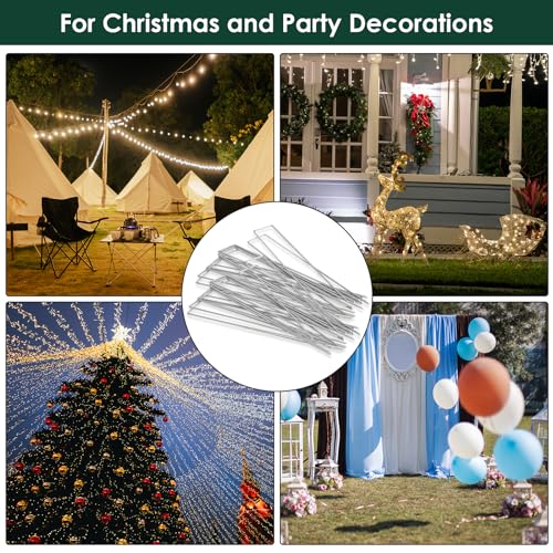 CEWOR Landscape Staples 500 Pack Galvanized Garden Stakes