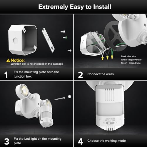 SANSI Upgraded 25W Motion Sensor Outdoor Security Light