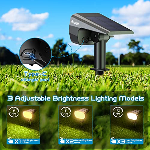 6 Pack Solar Landscape Spotlights with 3 Modes