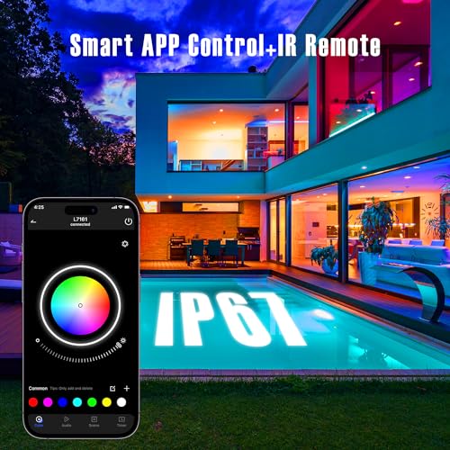 100ft Waterproof LED Strip Lights with Music Sync