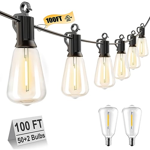 VIP Outdoor String Lights with Dimmable LED Bulbs